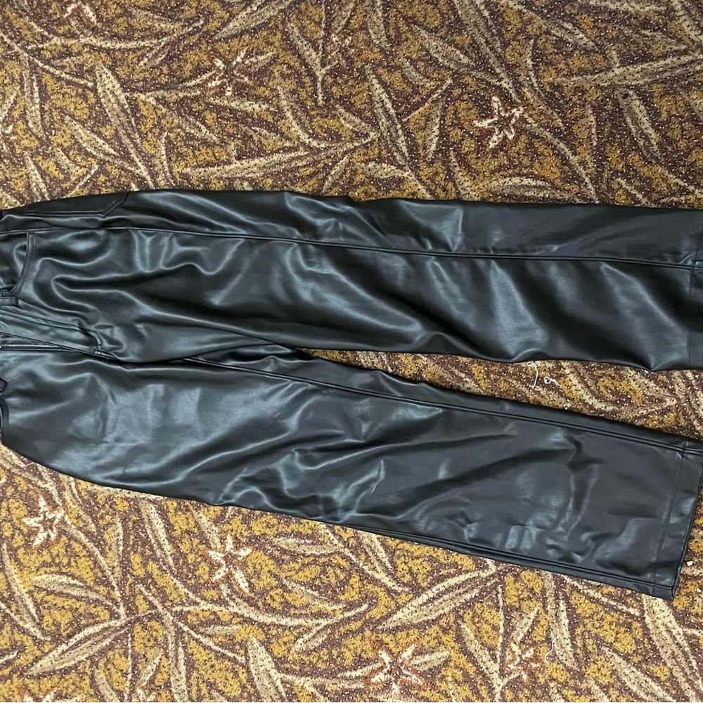 Hollister Black Faux Leather Pants